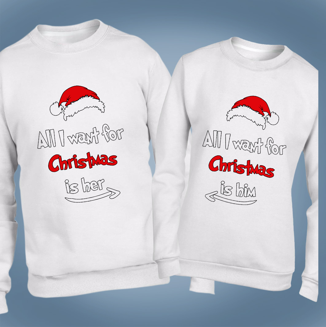 All I want for christmas, páros pulóver.