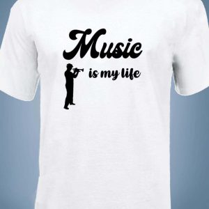 Music is my life 2 - zenés póló