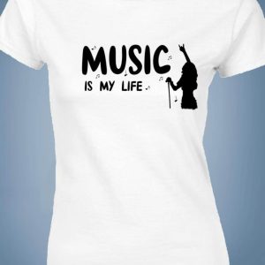 Music is my life - zenés póló